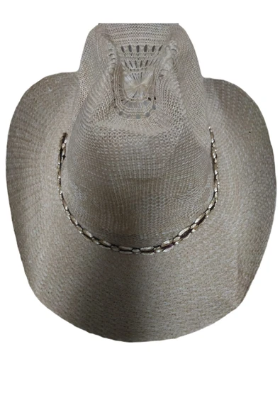 LONDONstore İnce bez kovboy fötr delikli şapka ipli yaz unisex kadın erkek yetişkin - Resim 3