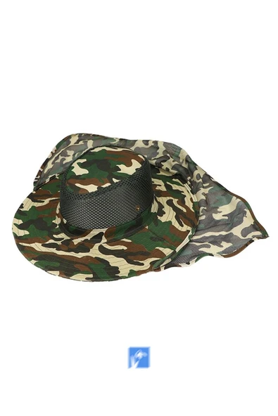 Kardelen Butik Denizli Rüzgar Geçirmez Kamuflaj Dağcı Şapka   ( 56-58 cm ) - Resim 2