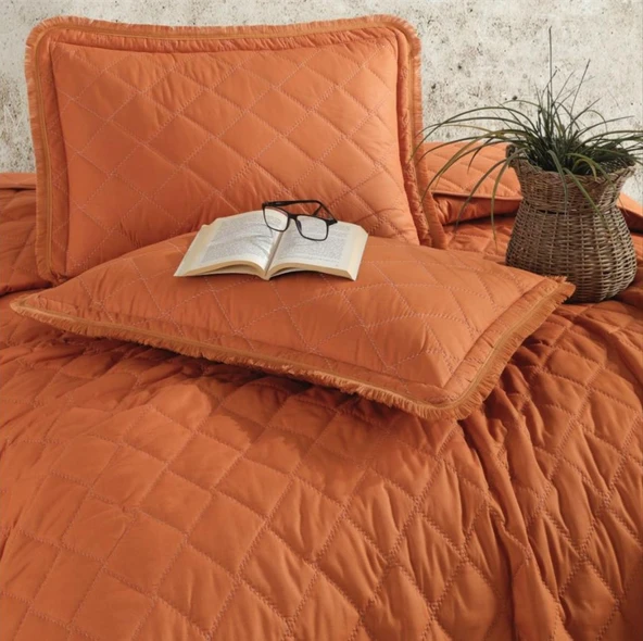 Clasy Çift Kişilik Yatak Örtüsü Tafana V2 Oranj - Resim 2