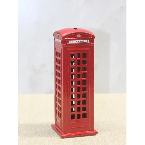 Dekoratif Metal Telefon Kulübesi Kumbara ürün görseli