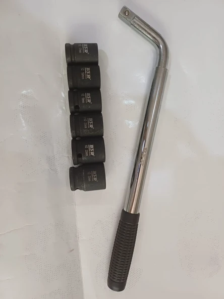 Teleskopik Bijon Anahtarı, 45cm Kol Ve 1/2 Lokmalar - 3