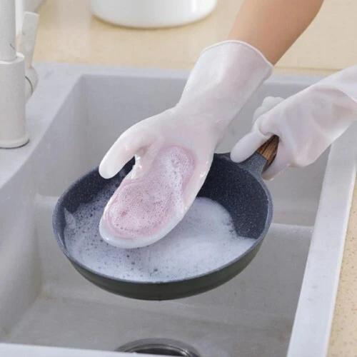 Silikon Bulaşık Yıkama Eldiveni - Resim 5