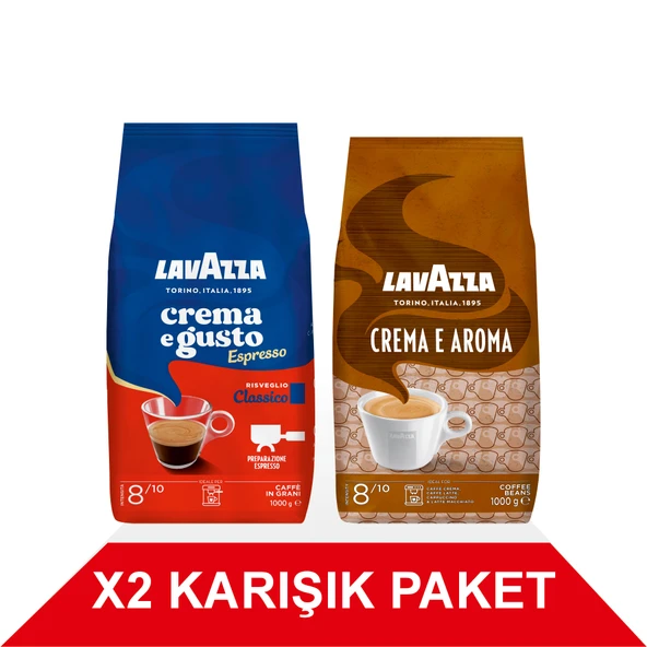 Crema e Gusto Classico + Crema E Aroma Çekirdek Kahve (1000gr) 2'Li Paket - 1