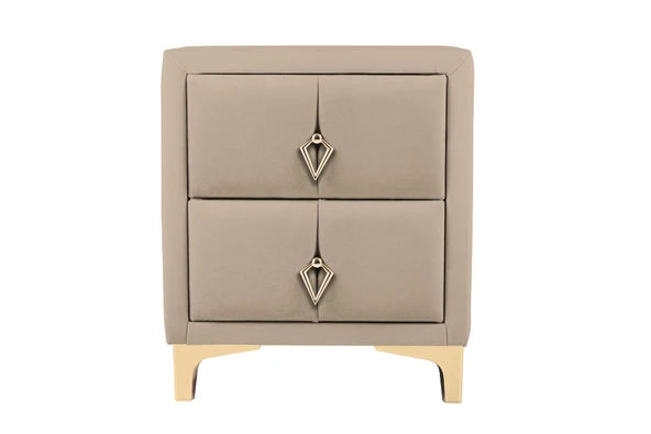 Harmony Gold Komodin, İki Çekmeceli - Resim 10