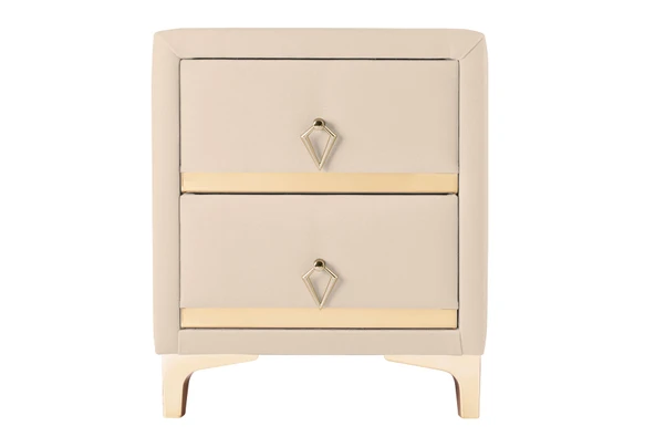 Doppia Linea Gold Komodin, İki Çekmeceli - Resim 2