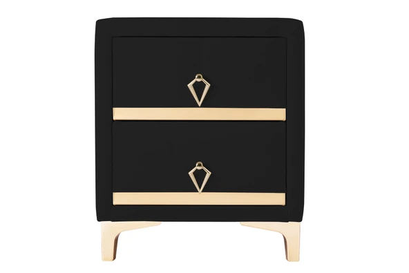 Doppia Linea Gold Komodin, İki Çekmeceli - Resim 6