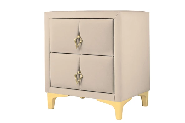 Harmony Gold Komodin, İki Çekmeceli - Resim 3