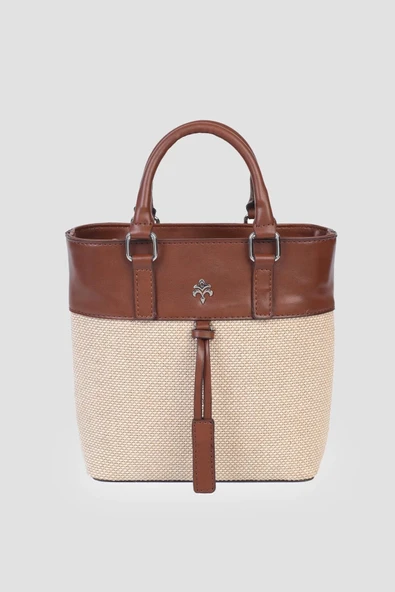 Jacquline Taba Keten Kadın El ve Omuz Çantası IM577 ürün görseli