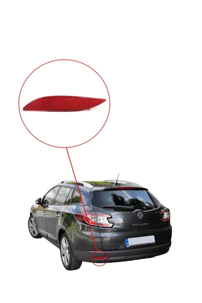 Fluence - Megane 3 Tampon Reflektörü - SOL - 265650004R - Resim 3