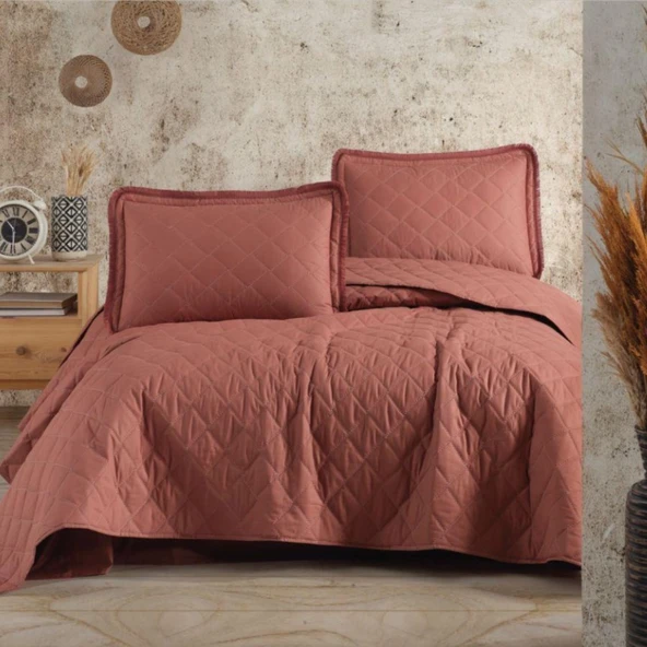 Clasy Çift Kişilik Yatak Örtüsü Tafana V5 Kiremit ürün görseli