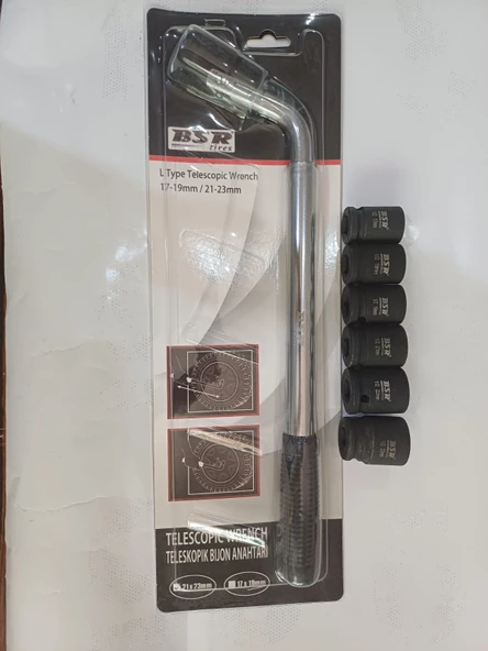 Teleskopik Bijon Anahtarı, 45cm Kol Ve 1/2 Lokmalar - 1