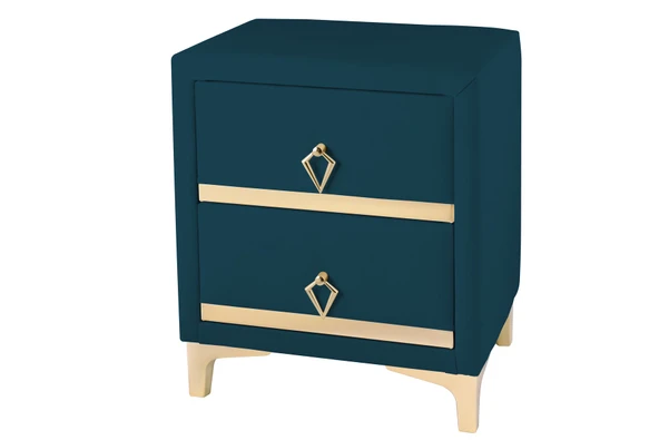 Doppia Linea Gold Komodin, İki Çekmeceli - Resim 11