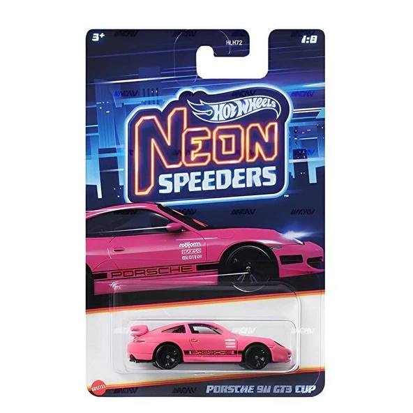 Hot Wheels Neon Speeder Arabalar Porsche 911 GT3 Cup HLH72 HRW75 ürün görseli