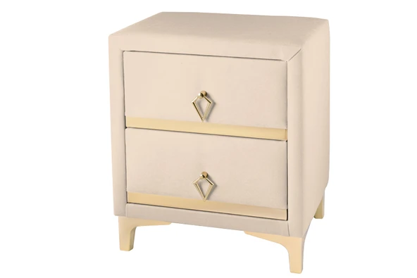 Doppia Linea Gold Komodin, İki Çekmeceli - Resim 3