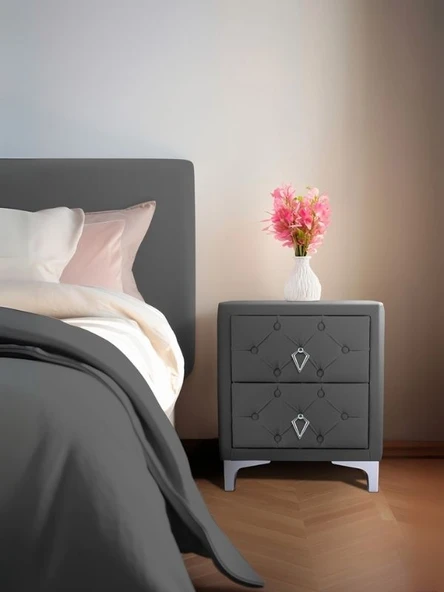 Ruby Silver Komodin, 2 Çekmeceli ürün görseli