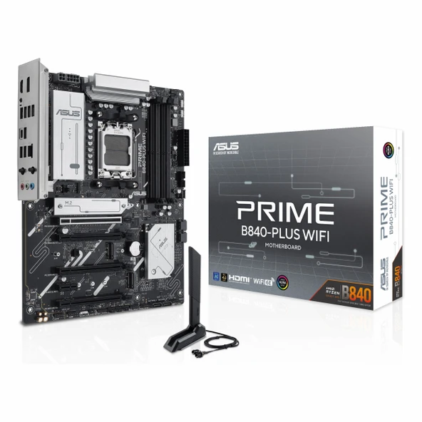 Asus Prime B840-Plus WiFi DDR5 (7600MHz)OC M.2 HDMI/DP/USB-C PCIe 4.0 AM5 ATX Anakart ürün görseli 1