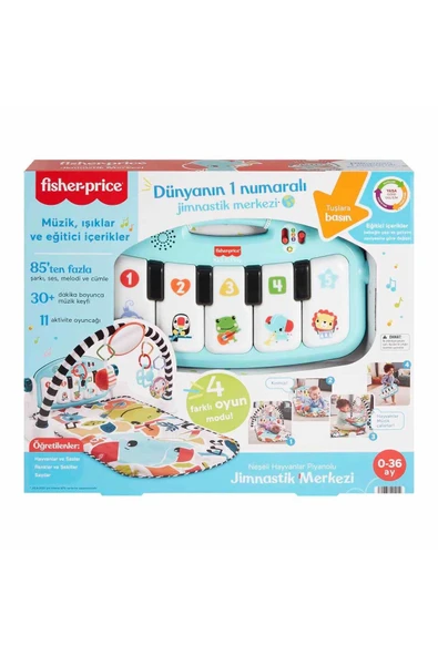 Fisher-Price Neşeli Hayvanlar Piyanolu Jimnastik Merkezi HWY49 - Resim 5