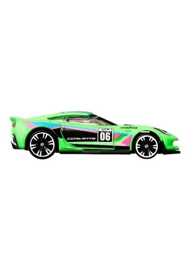 Hot Wheels Neon Speeder Arabalar Corvette C7 206 HLH72 HRW81 - Resim 2