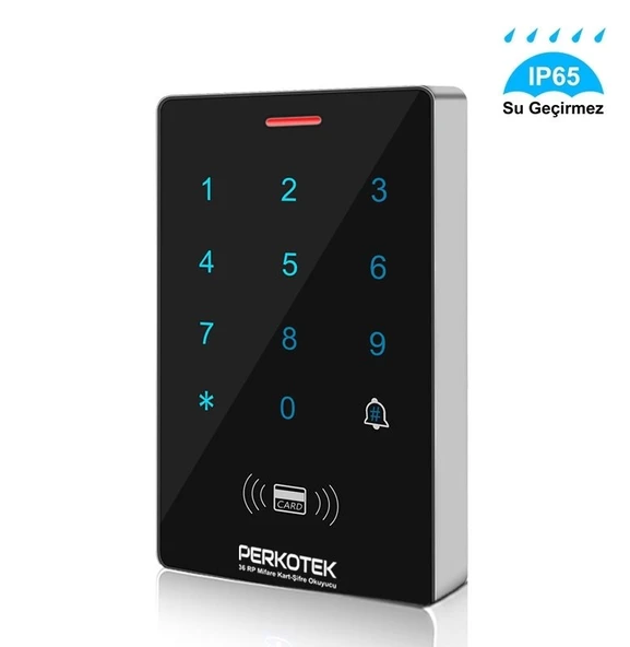 Perkotek 36 RP Hem Mifare Hem de Proximity Kart Okuyucu Şifreli IP65 Geçiş kontrol paneli ürün görseli 1