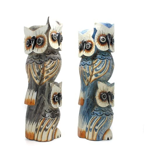 Ahşap 3'lü Baykuş 50 Cm ürün görseli