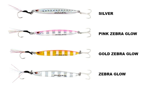 RYUJI SILENT JIG 60GR ZEBRA GLOW - 2