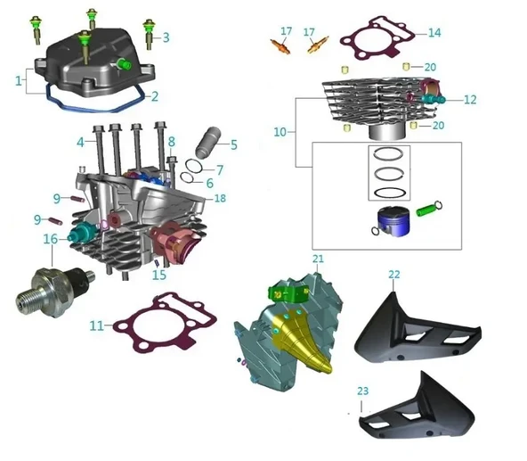 BAJAJ PULSAR AS150- NS150 SİLİNDİR+PİSTON+SEGMAN TAKIMI ürün görseli 1