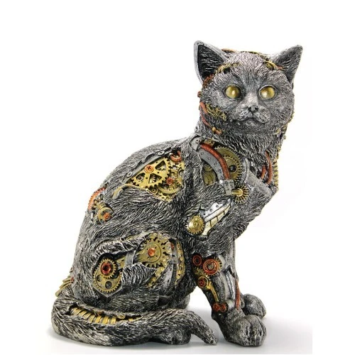 Steampunk Polyester Kedi Figürü Model 2 ürün görseli