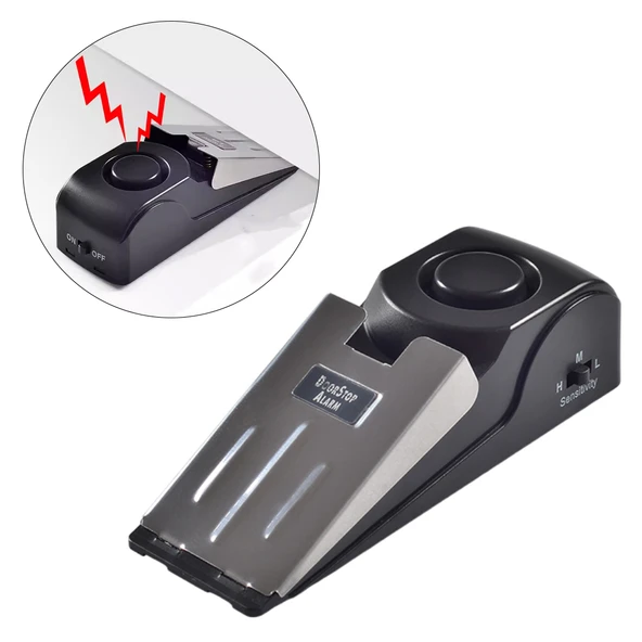 120db Kapı Durdurma Alarmı Titreşimli, Emniyet Kama Kapı Durdurucu, Alarm Durdurucu, Engelleme Seyahat Güvenlik Uyarısı, 120dB, (1 Adet) ürün görseli