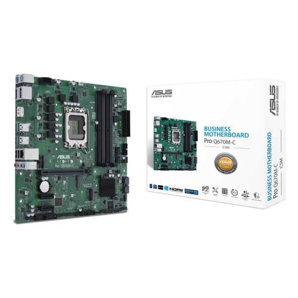 Asus Pro Q670M-C-CSM DDR4 (4800MHz)OC M.2 HDMI/DP PCIe 4.0 1700P mATX Anakart ürün görseli 1