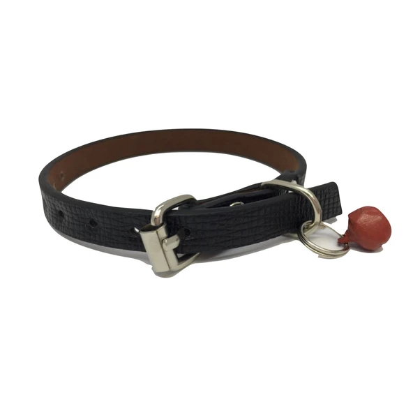 3'lü Zilli Deri Kedi Tasması 30 cm - 3