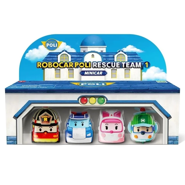 CEYLAN ADAM   POLI MRT-760 Robocar Poli Mini Kasabanın Kurtarma Araçları 4lü Set - 1