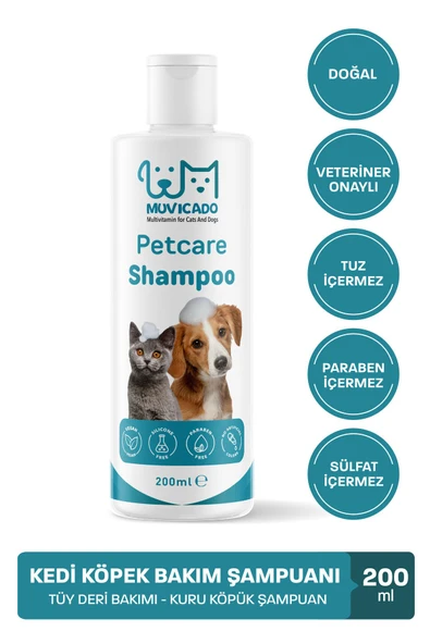 muvicado Kedi Köpek Şampuanı Tüy Döken Kedilere Özel Kedi Köpek Kuru Köpük Şampuan