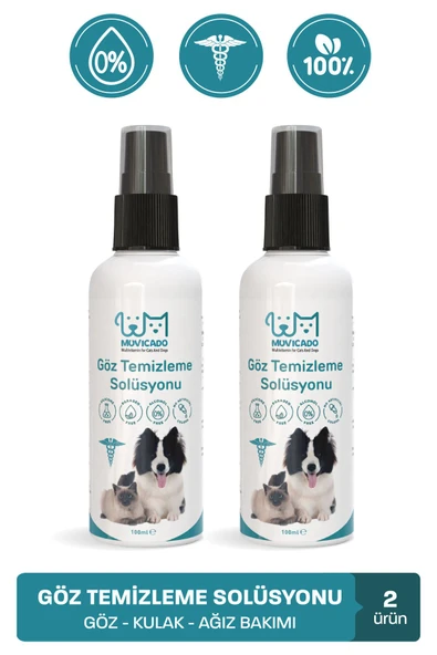 muvicado Kedi Köpek Göz Temizleme Gözyaşı Lekesi Temizleme Göz Çevresi Ağız Kulak Temizleme Solüsyonu