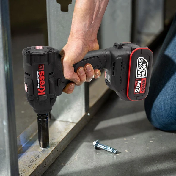 Kress KH275.91 20Volt 500Nm Kömürsüz Profesyonel Şarjlı Somun Sıkma (Akü Dahil Değildir) - 6