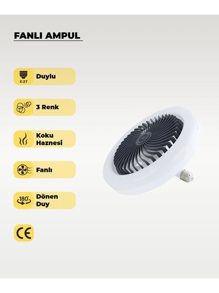 Neno 3 Renk Ledli Pervane Ampul 30W - 4