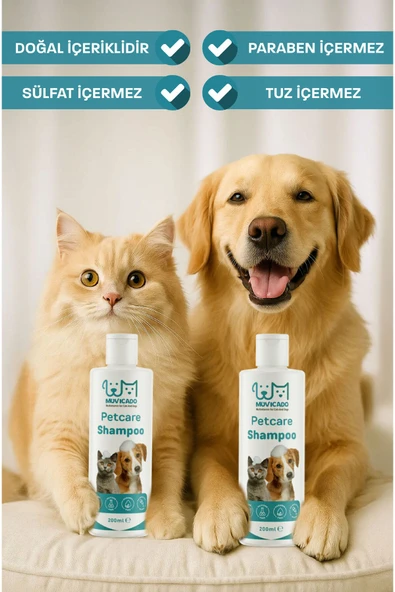 muvicado Kedi Köpek Şampuanı Tüy Döken Kedilere Özel Kedi Köpek Kuru Köpük Şampuan - 4