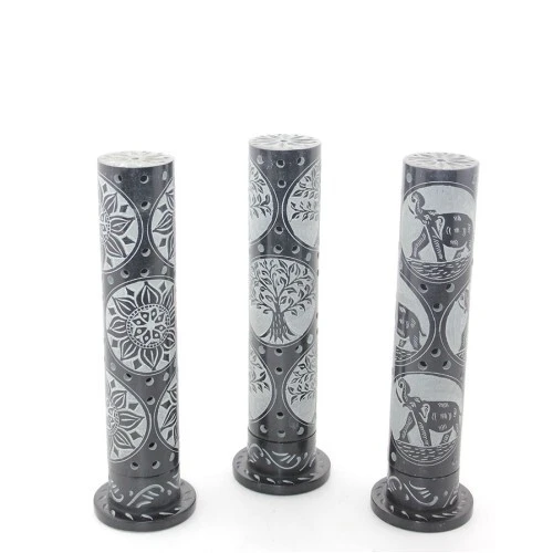 Obsidian Taşı İşlemeli Kule Tütsülük Model 2 ürün görseli