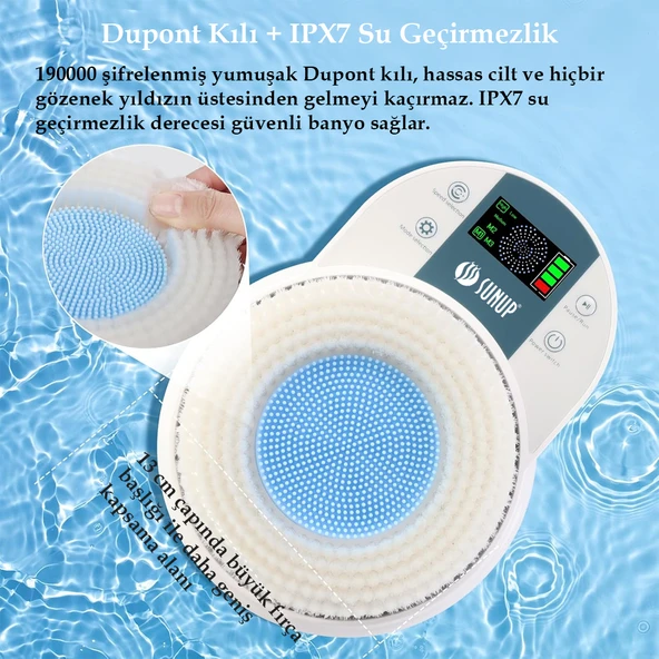 Sunup, Otomatik Sırt Keseleme Ovalama Yıkama Makinesi Duvara Monteli, Elektrikli Sırt Peeling Banyo Yıkama Pedi, 360° Otomatik Sırt Fırçası, 2 Hızlı Ayar, Duşta Derin Temizlik İçin ürün görseli