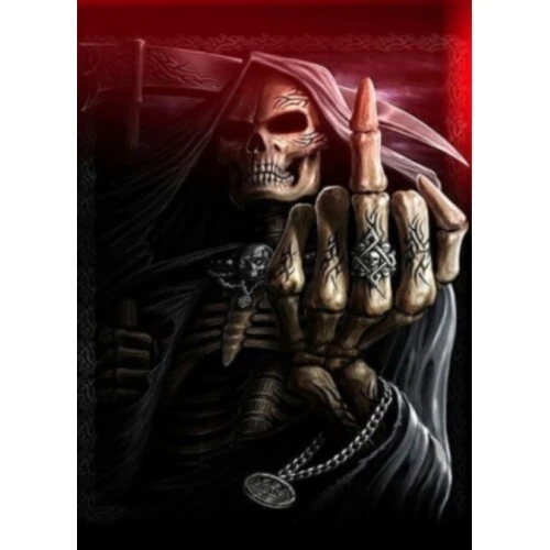 5D Elmas Boyama 3 Farklı Resim Değişenli Halloween İskelet Tablosu ürün görseli