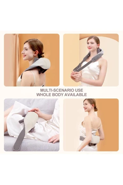SMAYLİNG Ovmalı Boyun Sırt Bel Omuz Cihazı Bacak Insan Eli Yoğurma Hissi Veren Masaj Aleti Ofis Ev - 3