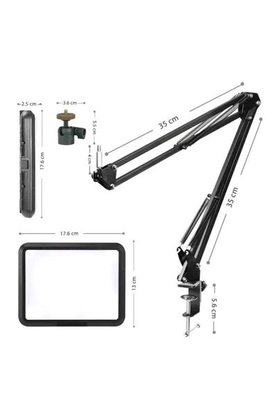 SMAYLİNG LED Video Işığı USB fotoğraf stüdyosu aydınlatma canlı Yayın Masa Sabitleme standı Video kayıt - 2