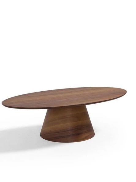 Oslo Ceviz Oval Orta Sehpa - Resim 4