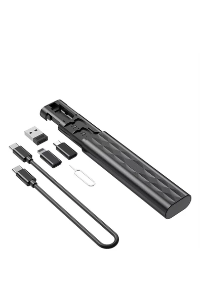 SMAYLİNG 7in1 Seyahat Seti  Type-C to Type-C Kablo,  Kart Yuvası,  Usb/Mikro/Lightning Port, Sim Kart İğnesi