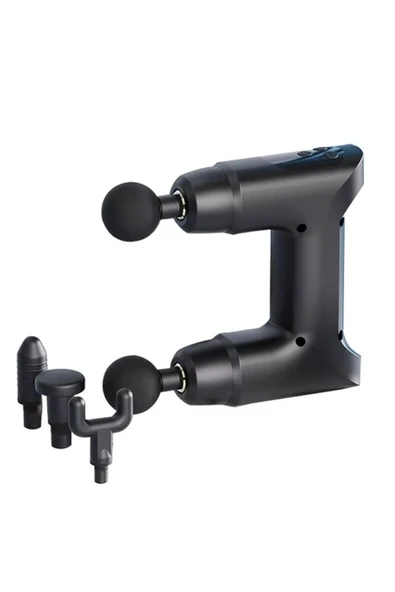 SMAYLİNG Çift Başlıklı Masaj Tabancası Mini Kas Gevşetici Titreşimli Vücut Şekillendirme Cihazı - 4