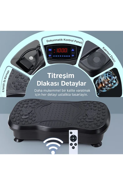 SMAYLİNG Titreşimli Spor Aleti Bluetooth & USB Müzik Çalarlı Egzersiz ve Platformu - 6