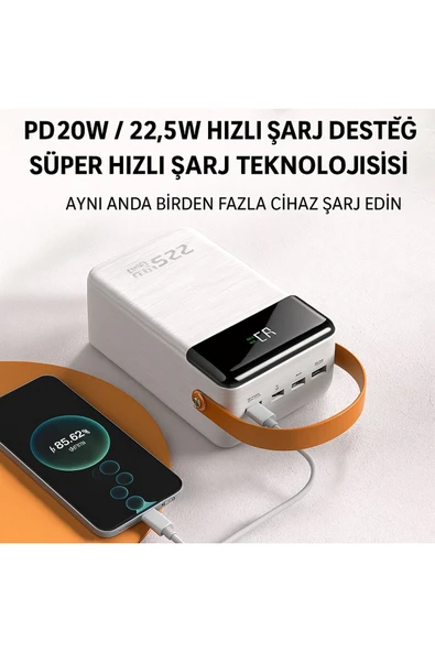 SMAYLİNG 80.000 mAh Ultra Yüksek Kapasiteli Powerbank – Hızlı Şarj, Çoklu Cihaz Desteği, LED Göstergeli - 2