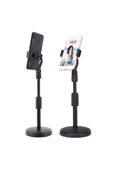 SMAYLİNG 360° Döner Masaüstü Teleskopik Telefon Standı – Çok Fonksiyonlu ve Ayarlanabilir Tutucu - 2