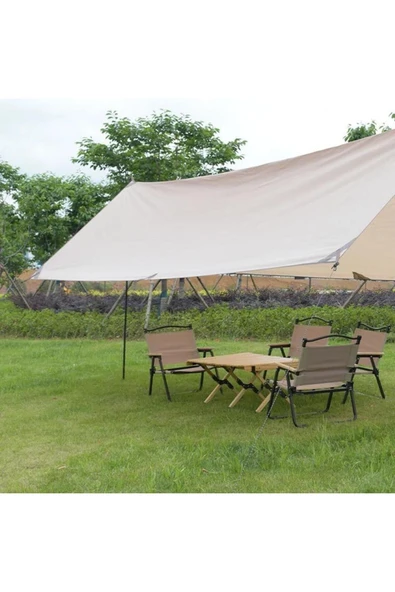 SMAYLİNG Güneş Tentesi, Dış Mekan Tente Bezi, Su Geçirmez, Kamp Plaj Piknik Brandası, Oxfort Kumaş 440x300 - 5