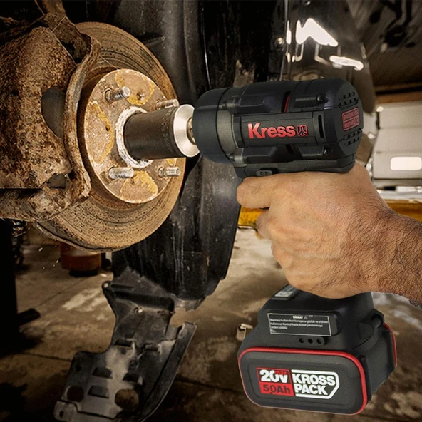 Kress KH276.91 20Volt 700/850Nm Kömürsüz Profesyonel Şarjlı Somun Sıkma (Akü Dahil Değildir) - 9