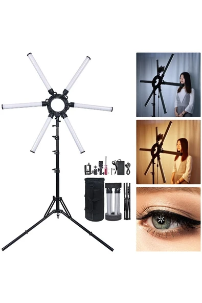 SMAYLİNG Mega Yıldız Led Stüdyo Çekim Işığı Aydınlatma Ürün-konsept-makeup-youtube 120 Watt